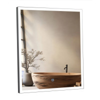 Зеркало "Luce" black 60x70 sensor с подсветкой