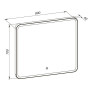 Дзеркало "Luce" gold 80x70 sensor з підсвічуванням