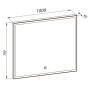 Дзеркало "Luce" gold 100x70 sensor з підсвічуванням