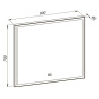 Дзеркало "Luce" black 80x70 sensor з підсвічуванням