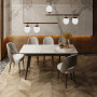Стіл АТЛАНТА 140(180)*80*76 Laminam Invisible white (5mm)