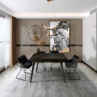 Стол АТЛАНТА 140(180)*80*76 Laminam Naturali Noir Desir (5mm)