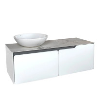 Тумба AMADEO (037 / WHITE-MATT) стол. Lam Inv whi 120 см з ум. Zero 46 см L/R