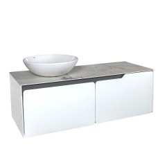 Тумба AMADEO (037/WHITE-MATT) стіл. Lam Inv whi 120 см з пом. Zero 46 см L/R