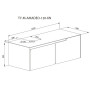 Тумба AMADEO (037 / WHITE-MATT) стол. Lam Inv whi 120 см з ум. Zero 46 см L/R