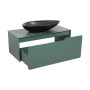 Тумба AMADEO (009/NORDIC-GREEN-MATT) стіл. Lam Ver alp Luc 100 см з ум. Olive 74 см чорний