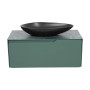 Тумба AMADEO (009/NORDIC-GREEN-MATT) стіл. Lam Ver alp Luc 100 см з ум. Olive 74 см чорний