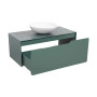 Тумба AMADEO (009/NORDIC-GREEN-MATT) стіл. Lam Ver alp Luc 100 см з ум. Olive 74 см чорний