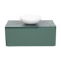 Тумба AMADEO (009/NORDIC-GREEN-MATT) стіл. Lam Ver alp Luc 100 см з ум. Olive 74 см чорний