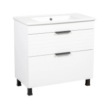 Тумба TREVI (037/ WHITE-MATT) с умывальником Arte 75 см