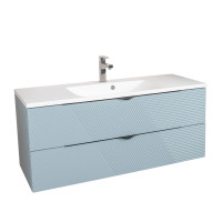 Тумба "DARIO" ("012" / MINERAL-BLUE-MATT) 120 см з умил. "Amelia" (консольна)
