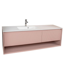 Тумба "LORENZO" ("030"/PINK-MATT) 150 см з умил. "Lauretta" праворуч (консольна)