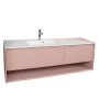 Тумба "LORENZO" ("030"/PINK-MATT) 150 см з умил. "Lauretta" праворуч (консольна)