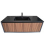 Тумба "LUCE" ("001"/R9005-BLACK-MATT) 120 см з умил. "Lauretta" чорний. (консольна)