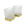 8928C ORLANDO GOLD Склянка для зубних щіток підвісна, скло