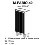 Тумба Fabio (белый мат) с умывальником MINI 40 см (напольная) ручка хром