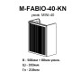 Тумба Fabio (білий мат) з умивальником MINI 40 см (консольна) ручка хром