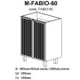 Тумба Fabio (белый мат) с умывальником Fabio 60 см (напольная) ручка хром