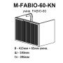 Тумба Fabio (кашемір) з умивальником Fabio 60 см (консольна) ручка чорна