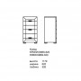 Комод Карат White Gloss 620 мм
