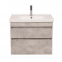 Тумба Вінтаж консольна 80 см з умивальником Frame (Бетон)