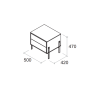 AERO Тумба приліжкова "130-GREY-MATT"