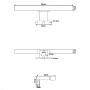 LED підсвітка Delta 30 см, 5W, чорний мат