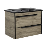 Тумба Loft-Neo (севілья) 75 см з умивальником Arte BLACK (консольна)