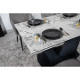 Стіл ЛУАРА 140(200)*80*76 Laminam Invisible white (5mm)