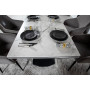 Стіл ЛУАРА 140(200)*80*76 Laminam Invisible white (5mm)
