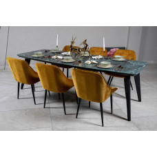 Стіл DETROIT 240х100х76 Laminam Verde Alpi Lucidato (5mm)