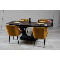 Стіл ЛУАРА 140(200)*80*76 Laminam Emperador Extra (3mm)