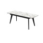 Стіл АТЛАНТА 140(180)*80*76 Laminam Invisible white (5mm)