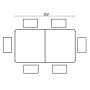 Стіл АТЛАНТА 160(200)*80*76 Laminam Emperador Extra (5mm)