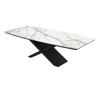 Стол BELFORT 260х120х76 Laminam Invisible white (5mm)